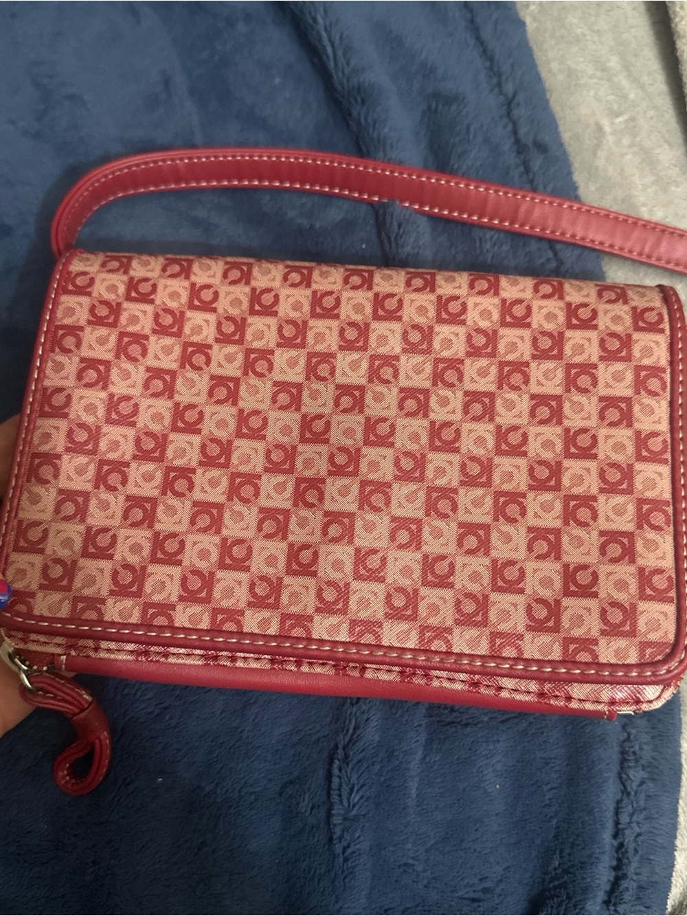 Burgundy Patterned Women’s Crossbody Bag